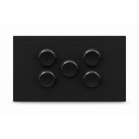 Legrand Inspyra 10A/10AX Horizontal 5 Gang Switch Matte Black