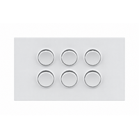 Legrand Inspyra 10A/10AX Horizontal 6 Gang Switch Matte White