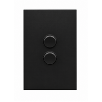 Legrand Inspyra 10A/10AX Vertical 2 Gang Switch Matte Black