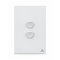 Legrand Inspyra IP44 10A/10AX Vertical 2 Gang Switch Matte White