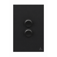 Legrand Inspyra IP44 10A/10AX Vertical 2 Gang Switch Matte Black
