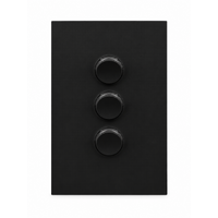 Legrand Inspyra 10A/10AX Vertical 3 Gang Switch Matte Black