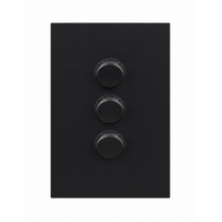 Legrand Inspyra 10A/10AX Vertical 3 Gang Switch Matte Grey