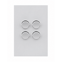 Legrand Inspyra 10A/10AX Vertical 4 Gang Switch Matte White