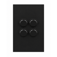 Legrand Inspyra 10A/10AX Vertical 4 Gang Switch Matte Black
