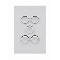 Legrand Inspyra 10A/10AX Vertical 5 Gang Switch Matte White