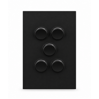 Legrand Inspyra 10A/10AX Vertical 5 Gang Switch Matte Black