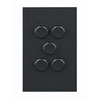 Legrand Inspyra 10A/10AX Vertical 5 Gang Switch Matte Grey