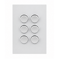Legrand Inspyra 10A/10AX Vertical 6 Gang Switch Matte White