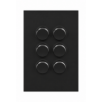 Legrand Inspyra 10A/10AX Vertical 6 Gang Switch Matte Black