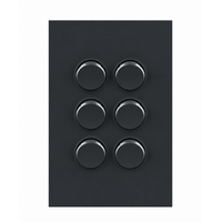 Legrand Inspyra 10A/10AX Vertical 6 Gang Switch Matte Grey