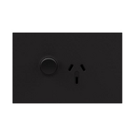 Legrand Inspyra 10A Horizontal Single Power Point Matte Black