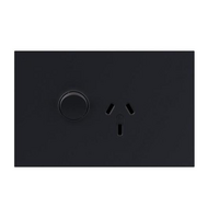 Legrand Inspyra 10A Horizontal Single Power Point Matte Grey