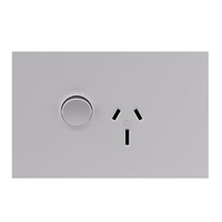 Legrand Inspyra 15A Horizontal Single Power Point Matte White