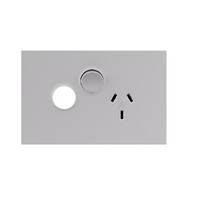 Legrand Inspyra 10A Horizontal Single Power Point with Extra Function Hole Matte White