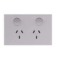 Legrand Inspyra 10A Horizontal Double Power Point Matte White