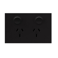 Legrand Inspyra 10A Horizontal Double Power Point Matte Black