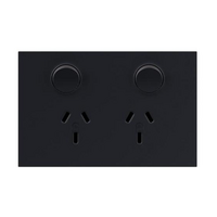 Legrand Inspyra 10A Horizontal Double Power Point Matte Grey