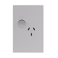 Legrand Inspyra 10A Vertical Single Power Point Matte White
