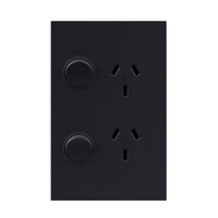 Legrand Inspyra 10A Vertical Double Power Point Matte Grey