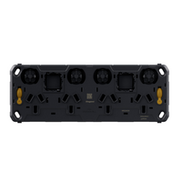 Legrand Inspyra 10A Quad Power Point Grid with 2 Extra Function Holes