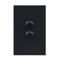 Legrand Inspyra 2 Gang Switch Coverplate Matte Black