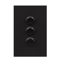 Legrand Inspyra 3 Gang Switch Coverplate Matte Black