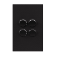 Legrand Inspyra 4 Gang Switch Coverplate Matte Black