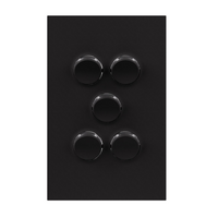 Legrand Inspyra 5 Gang Switch Coverplate Matte Black