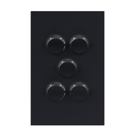 Legrand Inspyra 5 Gang Switch Coverplate Matte Grey