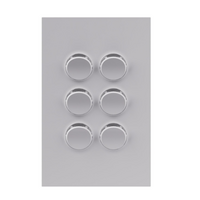 Legrand Inspyra 6 Gang Switch Coverplate Matte White