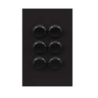 Legrand Inspyra 6 Gang Switch Coverplate Matte Black