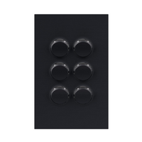 Legrand Inspyra 6 Gang Switch Coverplate Matte Grey