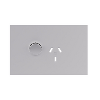 Legrand Inspyra 15A Horizontal Single Power Point Coverplate Matte White
