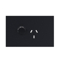 Legrand Inspyra 15A Horizontal Single Power Point Coverplate Matte Grey