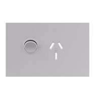 Legrand Inspyra 20A Horizontal Single Power Point Coverplate Matte White