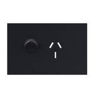 Legrand Inspyra 20A Horizontal Single Power Point Coverplate Matte Grey