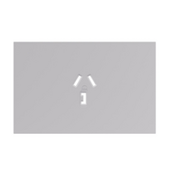 Legrand Inspyra 32A Horizontal Unswitched Single Power Point Coverplate White