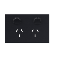 Legrand Inspyra 10A Horizontal Double Power Point Coverplate Matte Grey