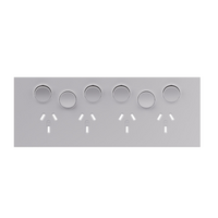 Legrand Inspyra 10A Horizontal Quad Power Point Coverplate Matte White with 2 Extra Function Holes