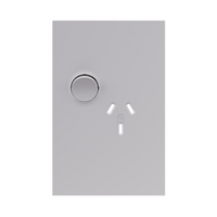 Legrand Inspyra 10A Vertical Single Power Point Coverplate Matte White