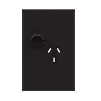 Legrand Inspyra 10A Vertical Single Power Point Coverplate Matte Black