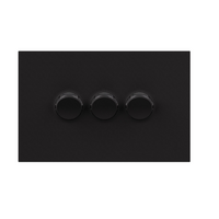 Legrand Inspyra 3 Gang Switch Grid & Coverplate Matte Black