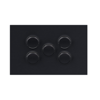 Legrand Inspyra 5 Gang Switch Grid & Coverplate Matte Grey