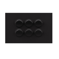 Legrand Inspyra 6 Gang Switch Grid & Coverplate Matte Black