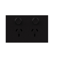Legrand Inspyra with Netatmo Push Button 10A Double Horizontal Connected Power Point Matte Black