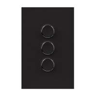 Legrand Inspyra with Netatmo 3 Gang Grid & Coverplate Matte Black