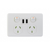 Trader Puma Fully Integrated USB Charger Power Point 5V 1.7AA/3.4A