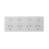 Trader Puma 4 Gang GPO 10A 250V