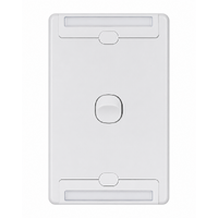 Trader Puma Vandal Proof 1 Gang Vertical Switch with Label Windows White